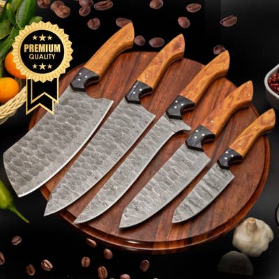 Smoky BBQ Chef Knife Set – Stainless Steel Gift Set for Dad