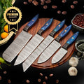 Genuine Damascus Chef Knife Set Sheath Kitchen Gift for Dad