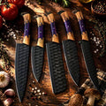 Resin Wood Chef Knife Set Artisan Kitchen Gift Set for Dad