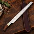 Gift Brisket Slicer Knife – Walnut Handle Pitmaster BBQ Gift
