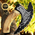Grill Pizza Axe Cutter Handmade Wood BBQ Christmas Gift Set