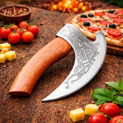 Christmas Viking Pizza Axe Cutter BBQ Christmas Gift for Men