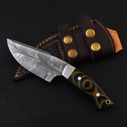 Damascus Steel Skinning Knife 1