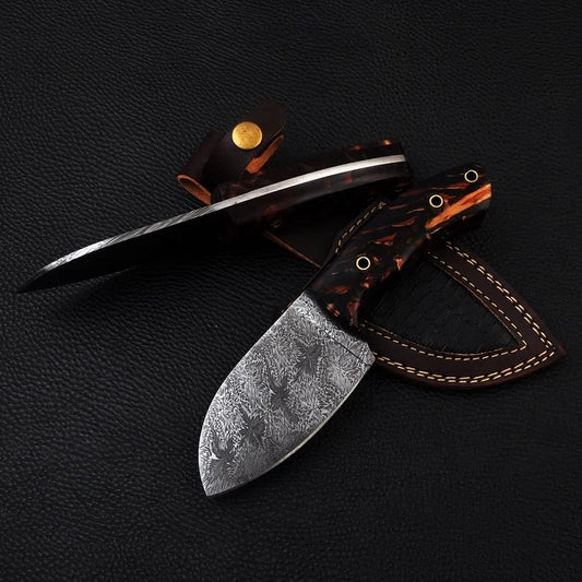 Damascus Steel Skinning Knife 2