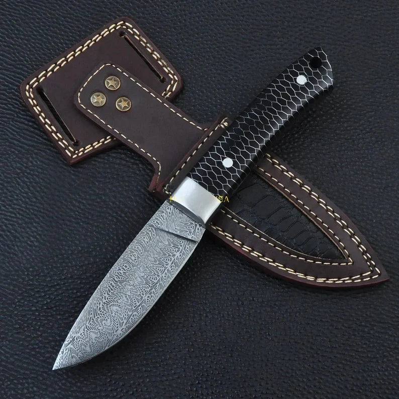 Mosaic Damascus Pocket Knife