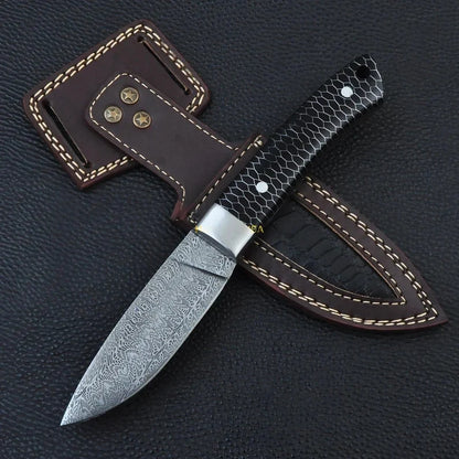 Mosaic Damascus Pocket Knife