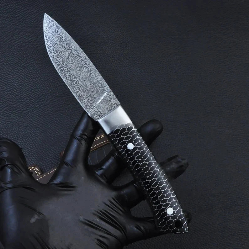 Mosaic Damascus Pocket Knife