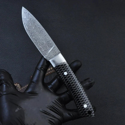 Mosaic Damascus Pocket Knife