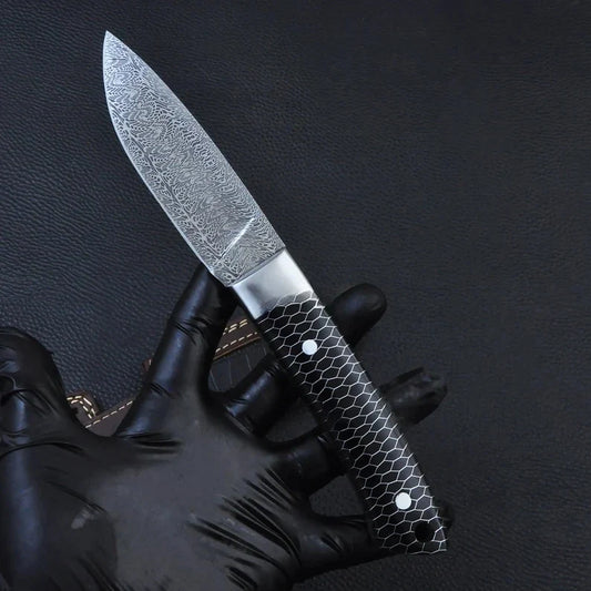 Mosaic Damascus Pocket Knife