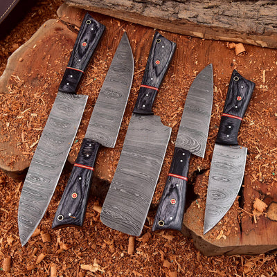 Damascus steel Chef Knife set
