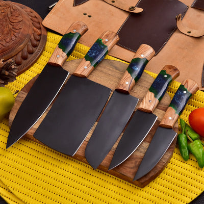 Premium Handmade Chef Knife Set of 5 , Best for Gifting