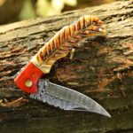 Leaf pattern Handmade Folding Knife - Image 3
